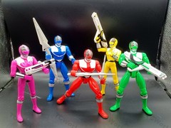 Power Rangers Time Force 5 “Time Force Rangers & Cyclobot” (Complete Base Set)