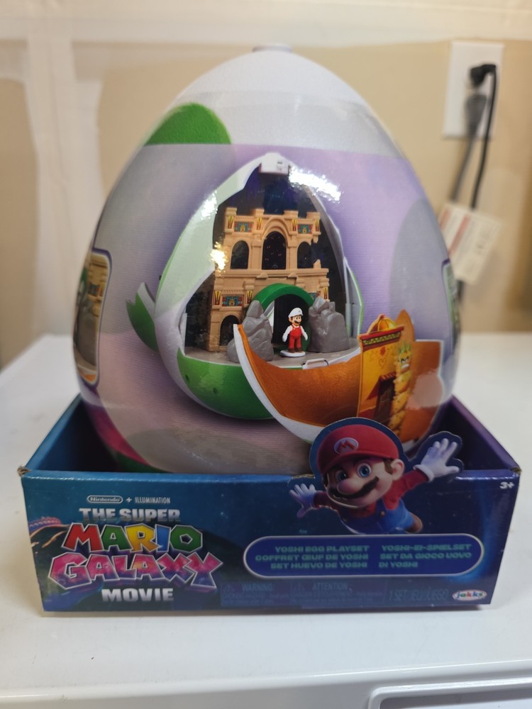 Super Mario Galaxy Movie Yoshi Egg 1.5-Inch Playset [Yoshi & Fire Mario Figures]
