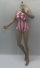 1/6 Female Flexible Seamless Doll Body For 12″ Greyish Posable Action Figure C