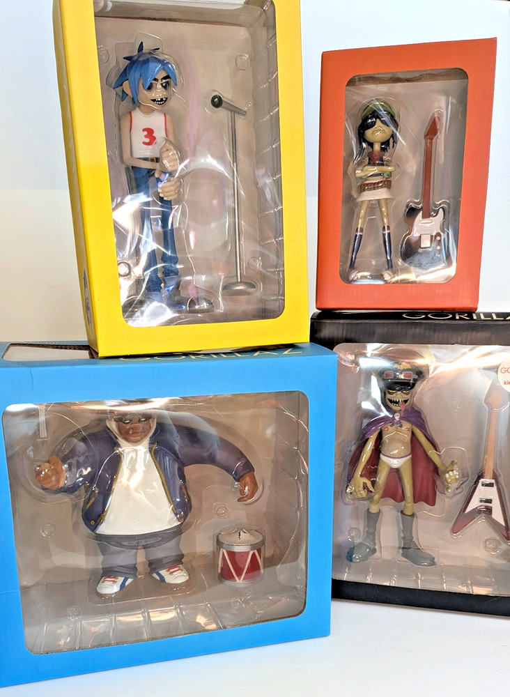Kidrobot Gorillaz Vinyl Figures Complete Set 2D Murdoc Noodle Russel w/ Boxes