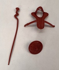 Vintage 1982 MOTU Teela Action Figure w/ Weapon, Card Back