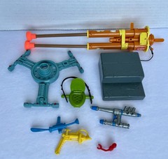 Vtg 1980’s-90’s TMNT Action Figure Parts & Accessories Lot 8 Pc Pre Owned 5.5oz