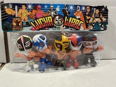 LUCHA LIBRE SET Luchadores Cabezones 3″ Action Figures Mexican Toys set