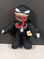 Marvel Spiderman Super Hero Venom 6” Plush Keychain Push Clip New