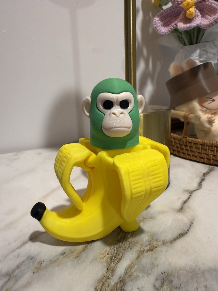 Bananini Chimpanani Brain Rot Meme Toy | Funny 3D Printed Collectible