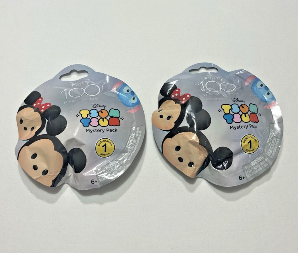 Tsum Tsum Bundle Lot of 2 Disney 100 Years of Wonder Mystery Packs Series 1