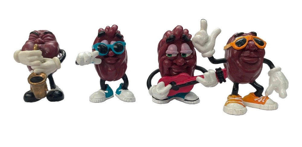 Vintage Applause Poseable Bendable California Raisins 1980s Era lot 4 Figures