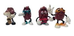Vintage Applause Poseable Bendable California Raisins 1980s Era lot 4 Figures