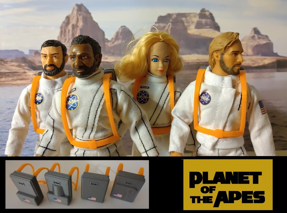 Planet of the Apes – MEGO – Astronaut Backpacks (Set of 4) – 8″ scale