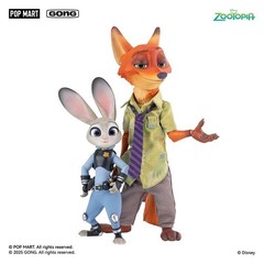Popmart Gong Zootopia Bunny Best & Nick Wilde Friend Action FIgure In Stock New