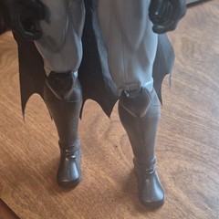Batman Action Figure Plastic Gray/Black/Yellow w/ Cape 11 in