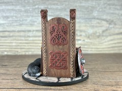 Hand-Painted Viking Jarl Figurine, Resin Miniature, Norse Warrior Statue 60mm