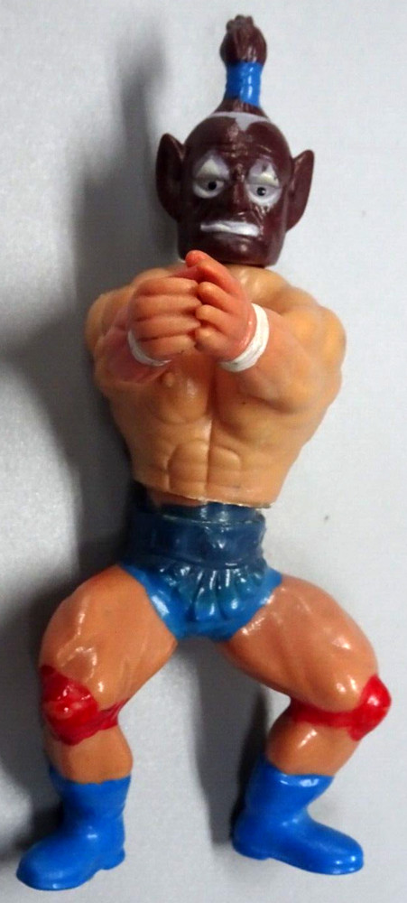 Vintage 1980s Korean Bootleg 4.5″ Grabber Hands figure w/Sungold Wrestler Head