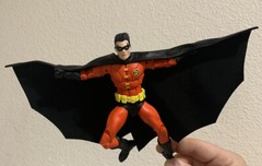 Custom Mcfarlane Batman Robin Tim Drake Wired Cape dc multiverse not fIGURE