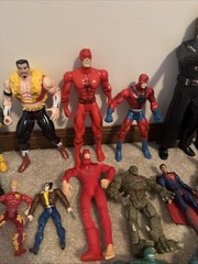 Lot Of 45 Vintage 90s Action Figures Kenner Hulk, Marvel, X-Men, And More