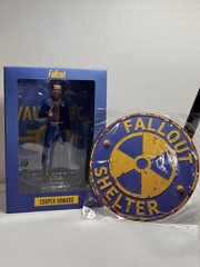 Fallout (TV Series) Cooper Howard Vault-Tec Suit 8″ New Sealed + Metal Sign