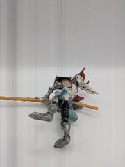 PLASTOY RED & SILVER DRAGON MEDIEVAL KNIGHT JOUSTING LANCE FANTASY FIGURE! VGC!