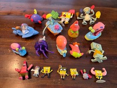 SpongeBob And Friends Mixed Figure Lot Of 19 PVC & Plastic Mixed Different Years