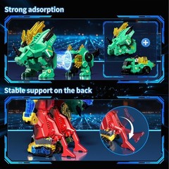 6-in-1 Dinosaur Transforming Robot Toys Set, STEM