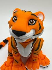 3d printed Tiger Bengal Tiger White Tiger flexible fidget toys WITH BONUS