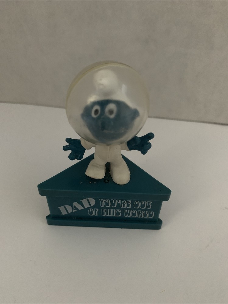 Vtg 1980 Smurf Dad Out Of World Fathers Day Birthday Christmas Gift