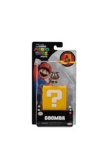Jakks Pacific Super Mario Bros Movie Goomba 1.25 in Mini Figure + Question Block