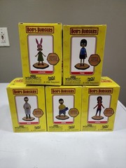 Bob’s Burgers Set Of 5 Tina Louise Gene Linda Bob 4″ Figures Culturefly Display