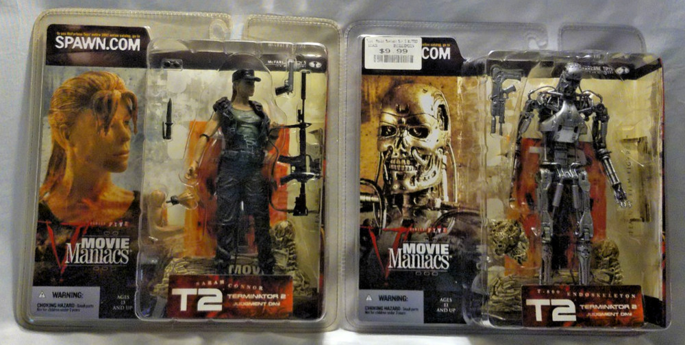 Terminator 2 McFarlane Movie Maniacs Series 5, 2002 – Sarah Connor & T-800 NIB