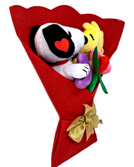 SNOOPY & WOODSTOCK Peanuts 13″ Plush Valentine’s Day Bouquet 2026 New