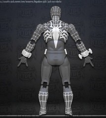 Spiderman Punisher Mafex CT custom Unpainted 1/12 kit 3d Parts Only