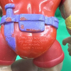 Vintage 1992 Ace Novelty Co. Muscle Troll Action Figure Blue Hair Red Outfit