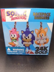 6 pc Sonic the Hedgehog Backpack Hangers Blind Box 24K Gold Edition 1:54 Chance