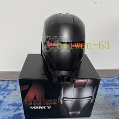Iron Man Mk5 Black 1:1 Helmet Wearable Voice-control Open&close Cosplay Boxed