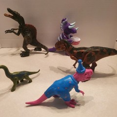 Lot Of 5 Dinosaur Figures Ankyo Circus Party Dinosaurs Kid Galaxy Spinosaurus