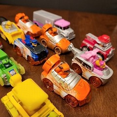 PAW PATROL Car Lot Mixed Die Cast & Plastic Skye Marshall Chase Rocky+
