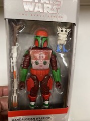 STAR WARS “MANDALORIAN” WARRIOR HOLIDAY EDITION BLACK SERIES 6” FIGURE F5305 New