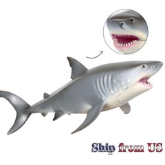 10″ Great White Shark Megalodon Meg Model Figure Jaws Ocean Animal Toy Collector
