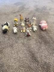 Mixed Lot Small Animal Mini Figures Set Penguin Dog Cat Plastic Multicolor