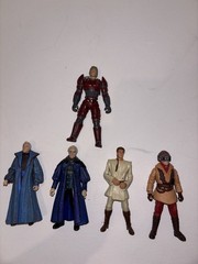 1996/1998 Star Wars Prequels Vintage Collectible Action Figure Mixed Lot Of 5