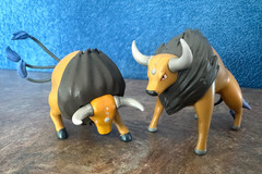 TAUROS a Wild Bull Pokemon – Set of Two (different poses) – by BANDAI – NEW