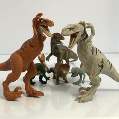 Dinosaur action figure mixed lot of 15 Jurassic World & Vtg Solid Dino figurine