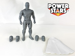 Power Stars 5” Retro-Feel Blank Action Figures – Customizable Hero Template