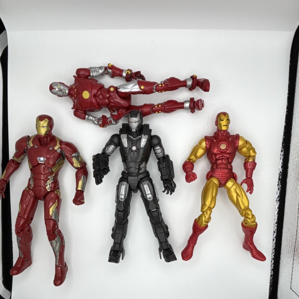 Marvel Iron Man & War Machine Action Figure Collection Red Gold Black