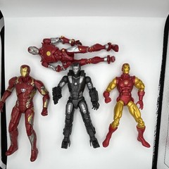 Marvel Iron Man & War Machine Action Figure Collection Red Gold Black