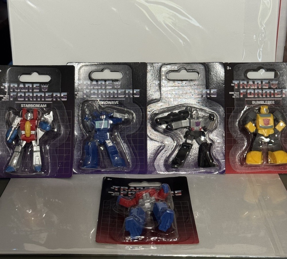 Complete Just Play Transformers Mini Figures Lot 5-Pack Autobot & Decepticon Set