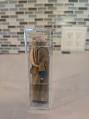 VINTAGE STAR WARS AFA 85 NM+ BIB FORTUNA BEIGE LINING LIGHT STAFF HK