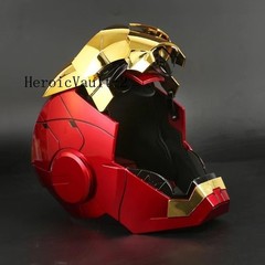AUTOKING Iron Man Marve MK5 Helmet Jarvis Voice-control Open-close Light Mask