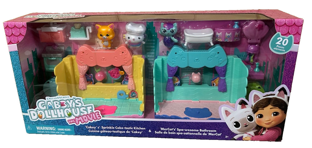 Gabby’s Dollhouse The Movie Exclusive Room Playset Bundle