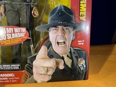 P13-66 GUNNERY SGT. R. LEE ERMEY TALKING ACTION FIGURE – AUTOGRAPHED / JSA CERT.