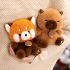 Cute Sitting Animals Red Panda Fox Sloth Cat Soft Plush Dolls Stuffed